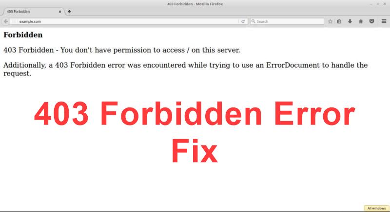 403 Forbidden Error In WordPress